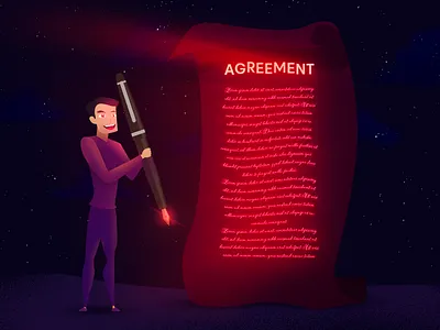 License agreement adobe illustrator agreement character character design design digital art illustration sign vector