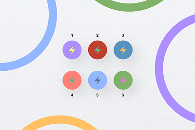 Button Color Experiment buttons circles color display electric icons illustration minimal round sketch texture vector