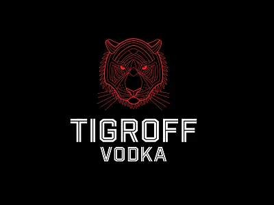 Tigroff vodka animal animal illustration animal logo brand branding design illustration lettering logo logotype russian tiger tiger logo type typography vector vodka