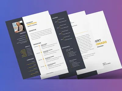 Resume design with cover letter cv clean cv design cv resume template cv template design illustration resume resume clean resume cv resume template