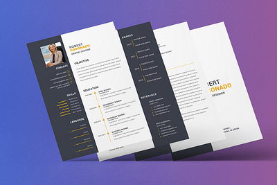 Resume design with cover letter cv clean cv design cv resume template cv template design illustration resume resume clean resume cv resume template