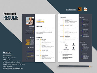 Resume Design with cover letter cv clean cv design cv resume template cv template resume resume clean resume cv resume template