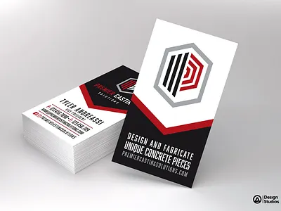 PCS Business Cards branding business cards cement cement casting graphic artist graphic design logo logo design print design