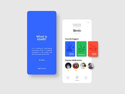 ASMR App Concept app concept asmr mobile ui ui ui ux