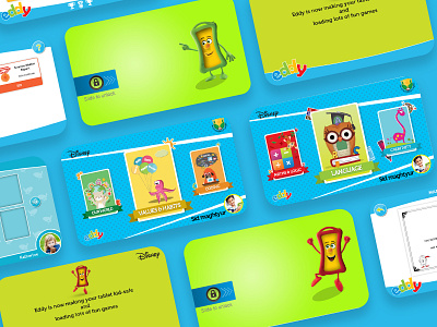 Kids Eddy Tablet app app design branding eddy icon illustration product design tablet ui design uiux vector