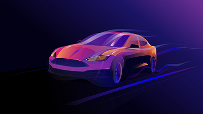 Car animation app art design graphic illustration inspiration minimal ui vector