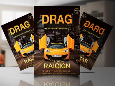Racing flyer corporate flyer event flyer flyer party flyer racing car