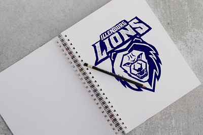 Illenburg Lions custom typography graphic design illustration illustrative logo illustrative logos logo logo design logodesign logos logoset logosketch logotype sports branding sports design sports logo sports logo design sports logos