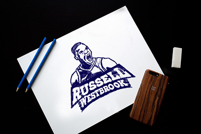 Russell Westbrook branding branding design custom typography graphic design illustrative logo logo logo badge logo badges logo challenge logo design logo designer logo mark logodesign logos logotype sports sports design sports logo