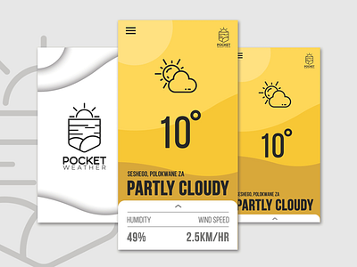 Pocket weather logo and UI Design