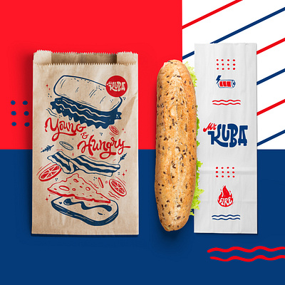 Mr. Kuba Sandwich bar branding design branding designer craft craftpaper fastfood food identity logo package design package mockup packagedesign packaging sandwich