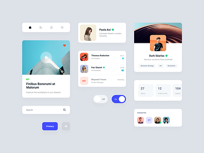 UI exploration for Workfy app branding clean design illustration minimal mobile product design simple ui ux workfy