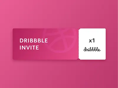 Dribbble Invite branding design dribbble invitation dribbble invite invite logo pink ticket vector