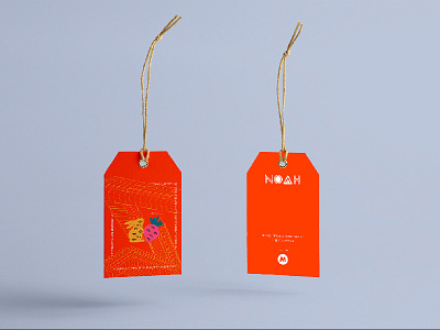 NOAH branding clothes tag clothing design illustration vector