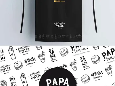 PAPA BRAVA brand design icon logo logo design logotype