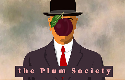 The Magritte Plum concept design illustration vector