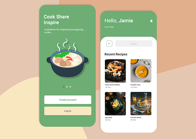 Simple Food App app clean design minimal phone ui