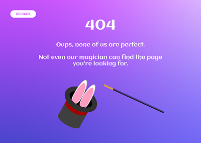 Daily UI #008 - 404 page 404 404page challenge dailyui dailyui 008 design error error 404 figma hat magic magician ui web website