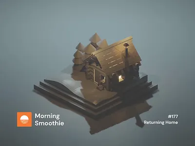 Returning Home 3d 3d animation 3d art animated animation blender blender3d cabin diorama fire forest house illustration isometric isometric design isometric illustration low poly nature snow winter