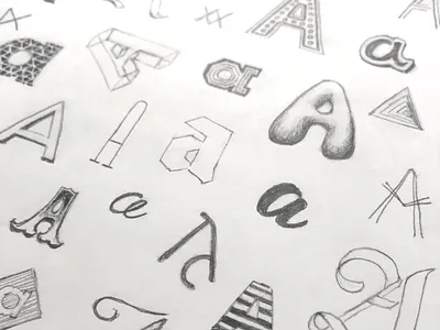 Aa handlettering letter lettering pencil sketch type typography