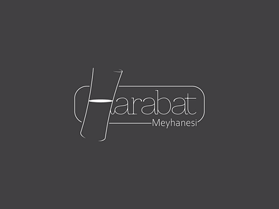 Harabat logo bar branding design logo meyhane raki resturant