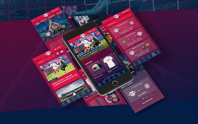 RB Leipzig App Concept app design bundesliga digital mobile red bull soccer