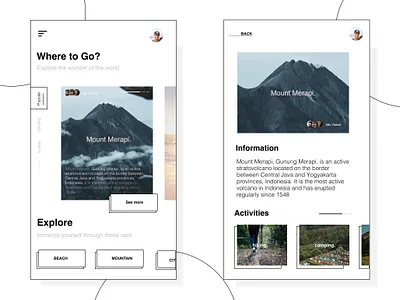 Travel App // Unconventional one. apps design ios minimalism minimalist travel app traveling ui ux