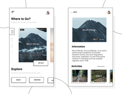 Travel App // Unconventional one. apps design ios minimalism minimalist travel app traveling ui ux