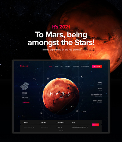 Mars Calling... information architecture product design ui ux design web design