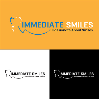 Immediate smile logo branding business card graphic design logo logodesign social media banner