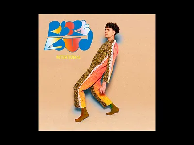 'Intentional' Single cover album art custom type gradients photography