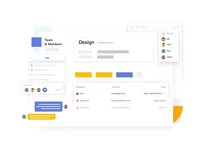 Tiktick Team Edition publicity map illustration ticktick ui web