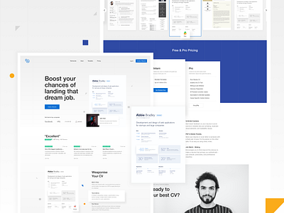 CV Builder cv cv design cv resume cv resume template interface landing ui uiux web