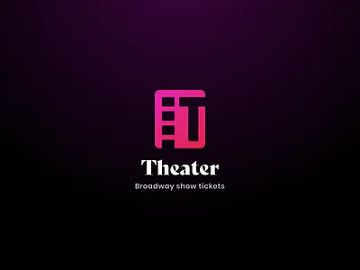 TheaterLogo branding design icon illustration logo minimal typography