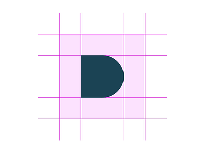 D (for Dan) Logo Animation animation branding brutalist dash easing green grid letter d lines logo logo animation minimal modernism pink principle app simple