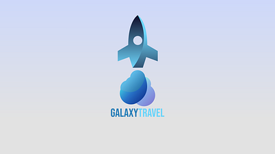 GALAXYTRAVEL LOGO branding cloud design flat galaxy illustration illustrator logo minimal original logo ship smoke travel