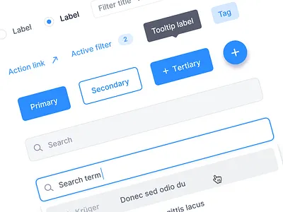 π UI Elements action link app button clean dashboard design system dropdown finance flat input minimal mobile product design search search field ui ui components ui elements user interface ux