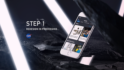 NASA app branding dark design flat mobile app mobile app design mobile apps mobile ui nasa redesign space ui ux