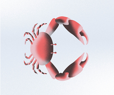 36daysoftype - C|rab c crab creative design flat illustration minimal typography vector