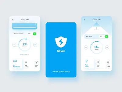 Saver - Real Saver of Energy air conditioner android app app bedroom energy mobile app ui