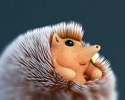 Cartoon Hedgehog 3d c4d cinema4 cinema4d illustration modeling persian