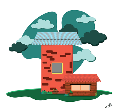 Home design flat illustration minimal vector