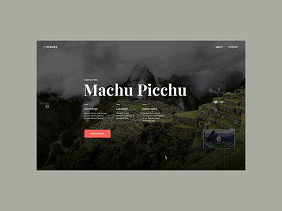 Machu Picchu Web UI Design // Animation animation art direction concept design digital motion peru travel ui user experience user interface ux