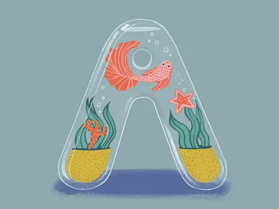 36 days of type - Aquarium 36daysoftype 36daysoftype01 design illustration typography