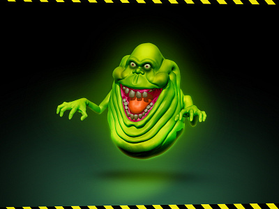 Slimer 3D 3d ghostbusters photoshop pixologic sculpt slimer zbrush zbrushcore