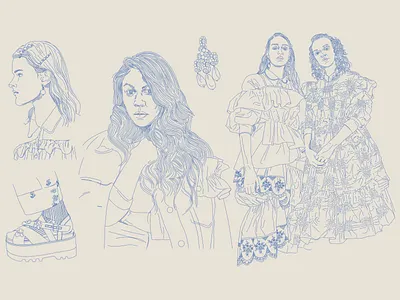 Simone Rocha art direction fashion fashion illustration illustration portrait portrait illustration simone rocha woman woman portrait womandesigner