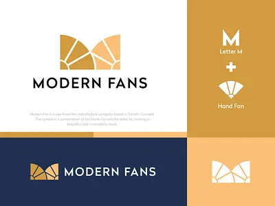 MODERN FANS LOGO animations brand branding business logo creative creative logo hand fan logo logo logo design logobook logodaily logodesign logosketch logotype logotypes m m logo minimalist logo modern logo orange logo