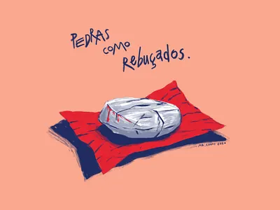 Pedras como rebuçados.. book candy drawing illustration mrcoofs rocks