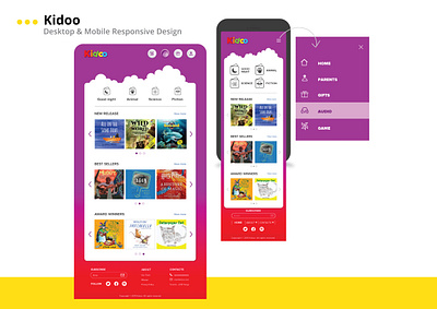 Product page- Children Audiobook platform icon product page responsive website uidesign uxdesign webdesign