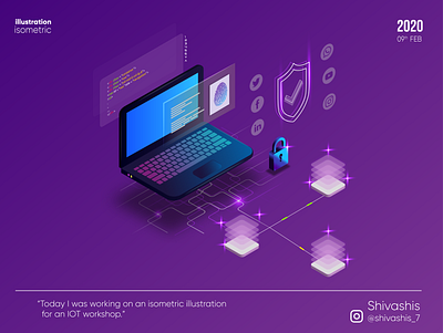 secure IOT isometric branding cybersecurity flatdesign illustration iot isometric isometric design isometric illustration isometricart ui ui design ux